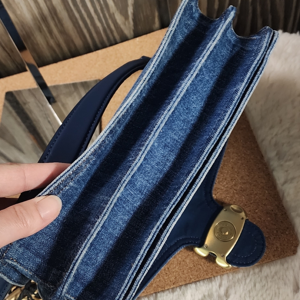 EUC Coach Chain Tabby Denim (Missing Chain Strap) - Picture 4 of 16